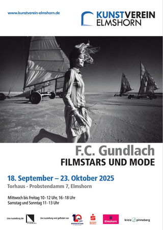 Ankündigungsplakat vom Kunstverein Elmshorn für eine Fotoausstellung von F.C. Gundlach.