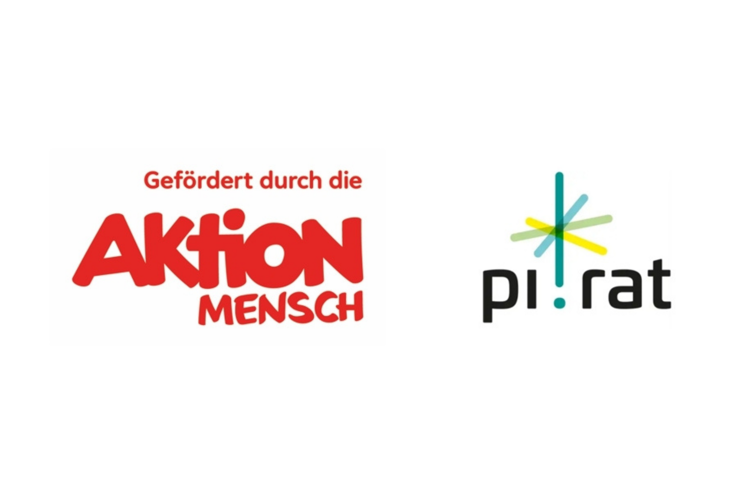 Dem Text sind diese Logos beigefügt:  Aktion Mensch – in roter, pinselstrichartiger Schrift auf weißem Grund, Aktion größer geschrieben als Mensch, die Wörter untereinander angeordnet PI.Rat – in schwarzen, modernen Kleinbuchstaben auf weißem Grund, hinter PI ein großes türkisfarbenes Ausrufezeichen, das sternartig von gelben und grünen Strichen durchkreuzt ist und das Funkeln eines Diamantes symbolisiert