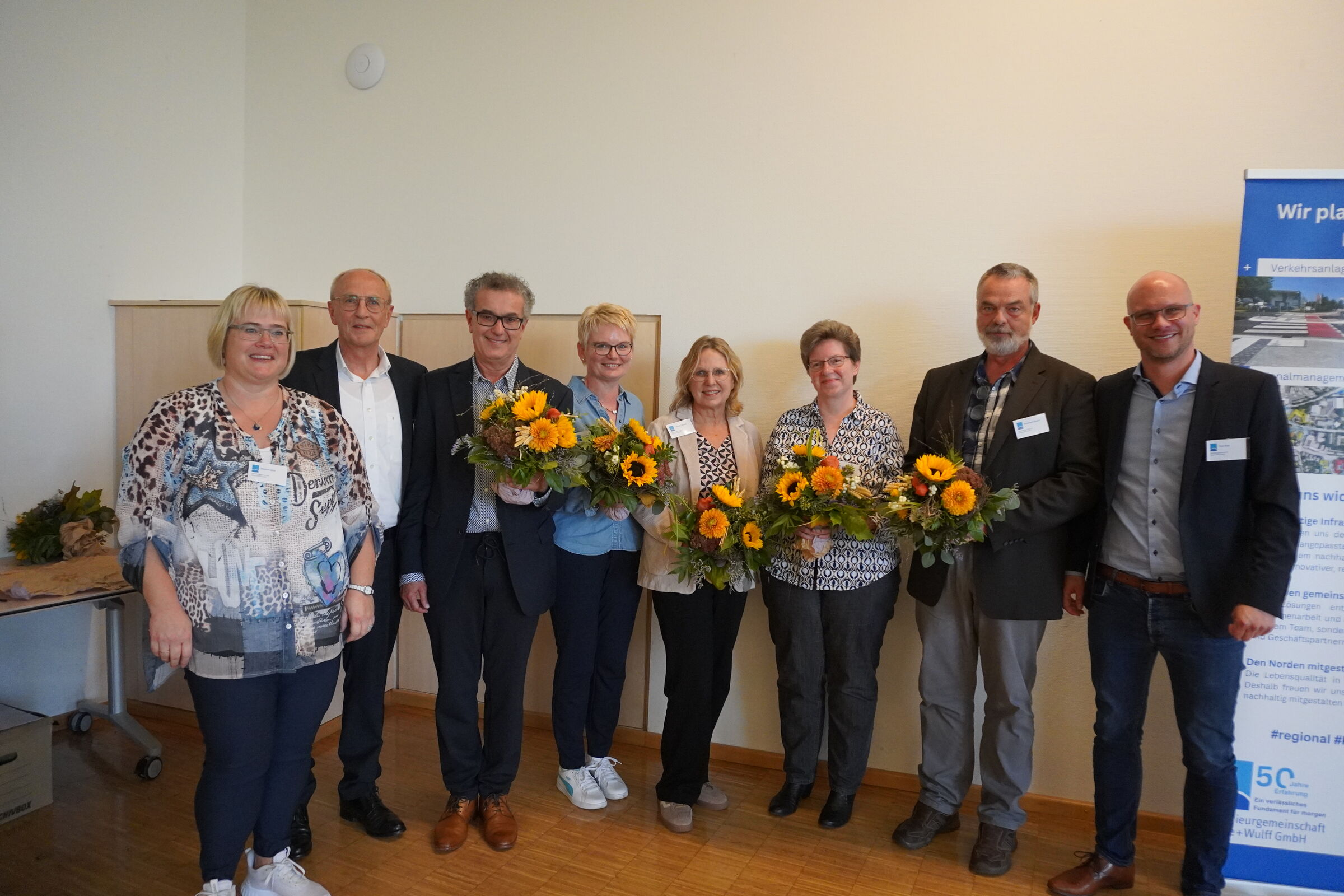 Teamfoto auf der Jubiläumsfeier